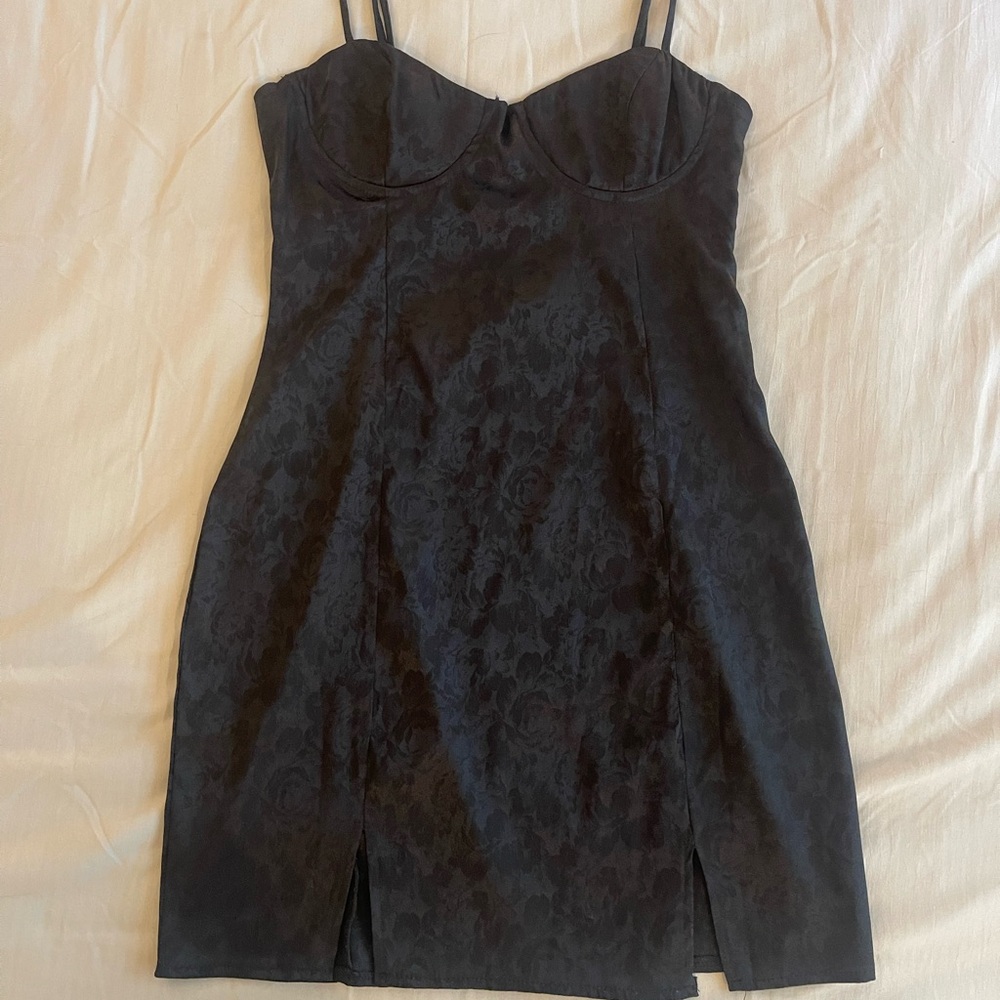Princess Polly Black Floral Mini Dress